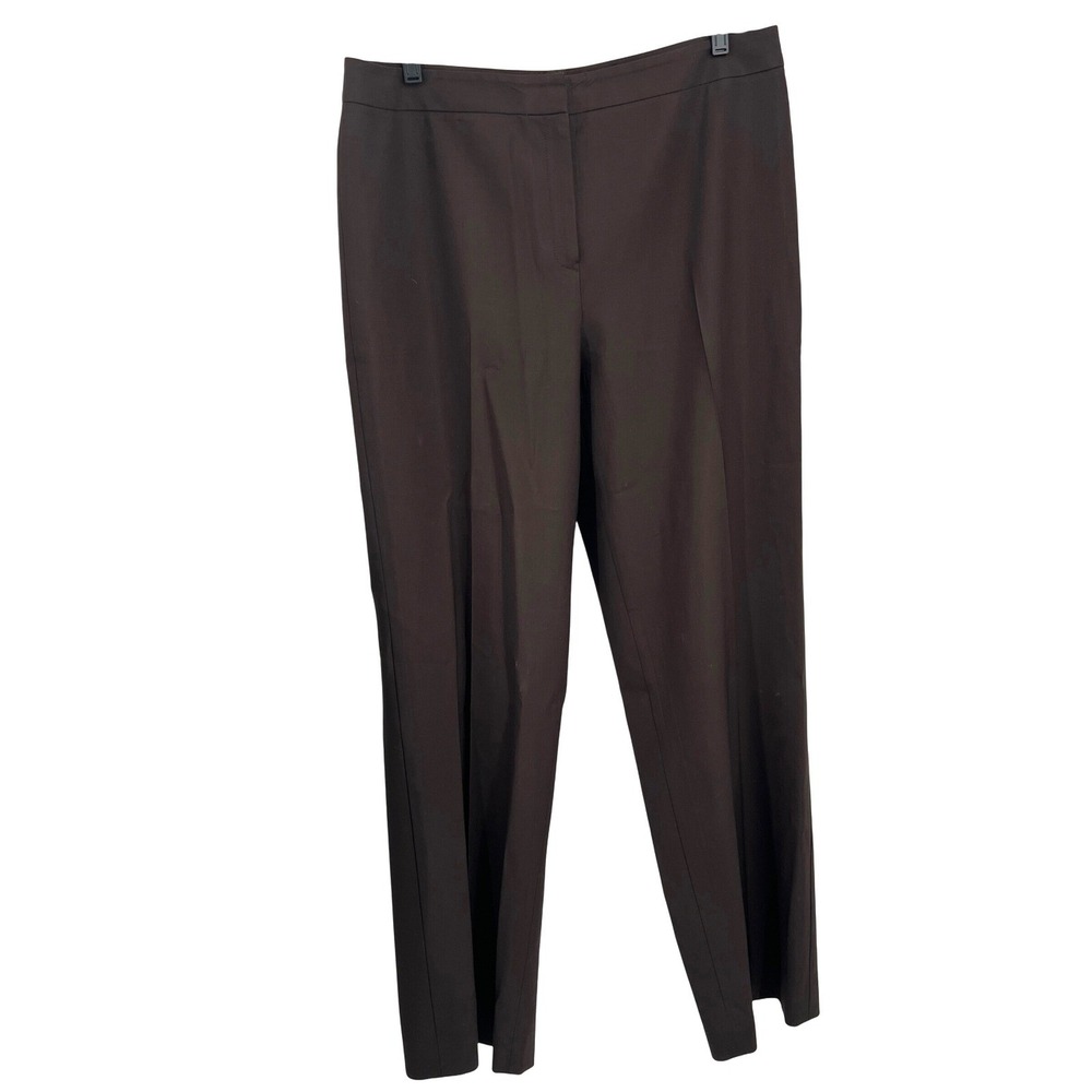 Lafayette‎ 148 Chocolate Brown Slacks Pants Tailored Size 12 Office CEO Business